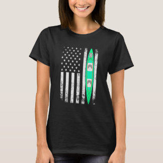 T-shirt Drapeau américain Kayak Sports Patriotique Kayak
