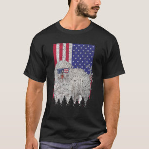 T-shirt Drapeau américain Komondor Patriotic Dog USA Pride