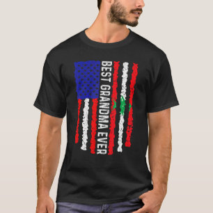 T-shirt Drapeau américain Liban Drapeau meilleur grand-mèr