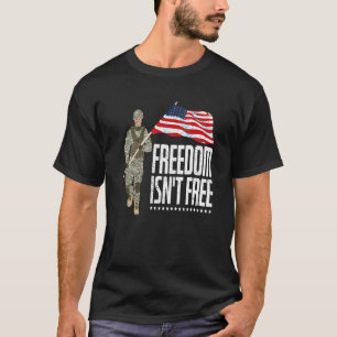 T-shirt Drapeau américain Liberté Soldat patriotique Mémor