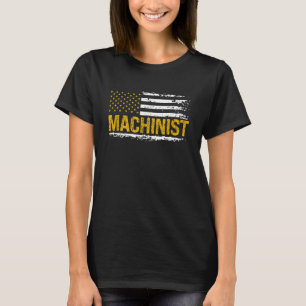 T-shirt Drapeau américain Machiniste Machiniste Déshydrata