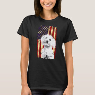 T-shirt Drapeau américain maltais patriotique Juillet 4 Ch