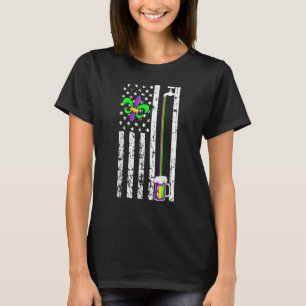 T-shirt Drapeau américain Mardi Gras Carnival Parade Masqu