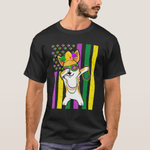 T-shirt Drapeau Américain Mardi Gras Chien Corgi Festival 