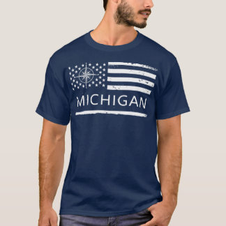 T-shirt Drapeau américain Michigan Michigan State Love