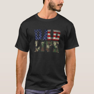 T-shirt Drapeau américain Militaire Papa Life Cammo