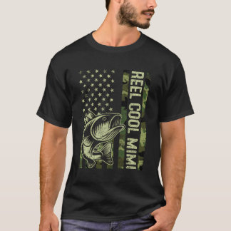 T-shirt Drapeau américain Mimi Camouflage Cool de bobines