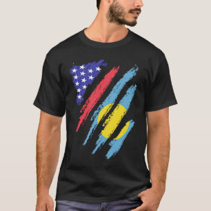 T-shirt Drapeau américain paluan patriote cœur cultivé ray