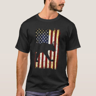 T-shirt Drapeau américain Panther Silhouette 4 juillet