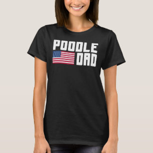 T-shirt Drapeau américain papa caniche