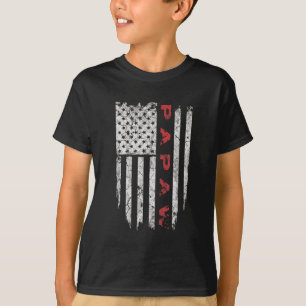 T-shirt Drapeau américain Papaw Grand-père Cadeaux Hommes