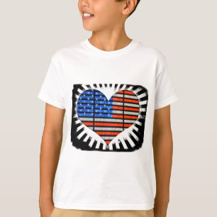 T-shirt Drapeau américain Patriot Heart