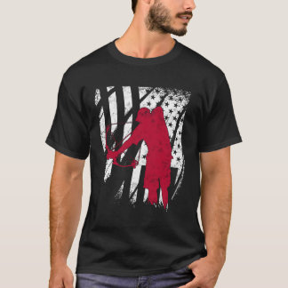 T-shirt Drapeau américain Patriotic 4 juillet Usa Bow Fish