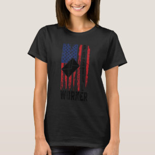 T-shirt Drapeau américain Patriotic Postal Worker Carrier