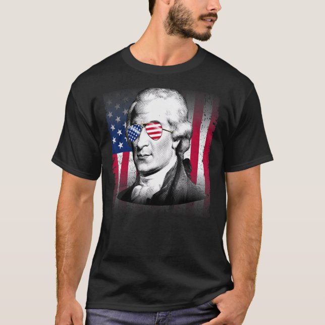T-shirt Drapeau américain patriotique Aaron Burr 4e du (Devant)