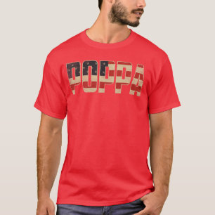 T-shirt Drapeau américain patriotique audacieux Poppa Fête