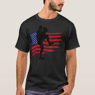 T-shirt Drapeau américain Patriotique Baseball 3