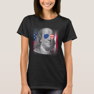 T-shirt Drapeau américain patriotique Ben Franklin 4e