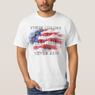 T-shirt Drapeau américain patriotique Ces couleurs ne coul