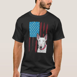 T-shirt Drapeau américain Patriotique Chien Bull Terrier
