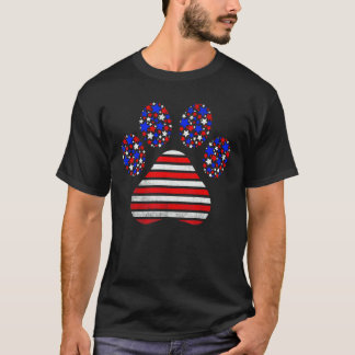 T-shirt Drapeau Américain Patriotique Chien & Chat Emprein