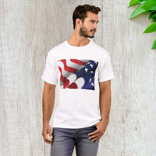 T-shirt Drapeau américain patriotique Design étoiles et ra
