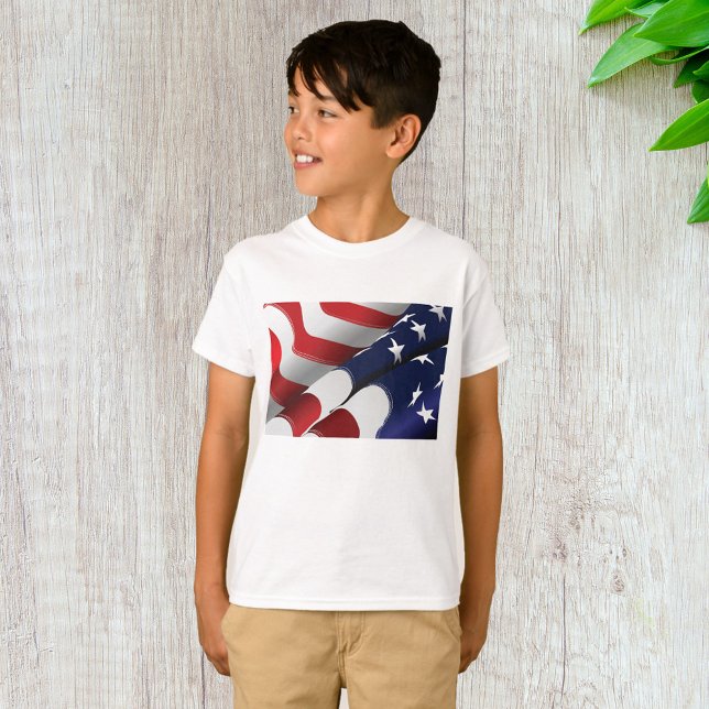 T-shirt Drapeau américain patriotique Design étoiles et ra (Créateur téléchargé)