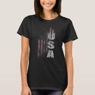 T-shirt Drapeau américain patriotique en détresse