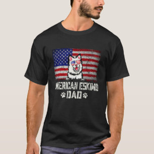 T-shirt Drapeau américain Patriotique Eskimo Papa Américai