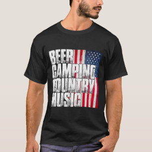T-shirt Drapeau américain patriotique musique country camp