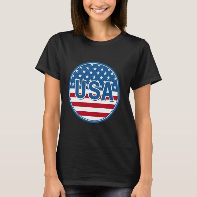 T-shirt Drapeau Américain Patriotique Pour Hommes Femmes E (Devant)