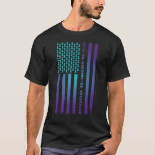 T-shirt Drapeau américain patriotique Prévention du suicid