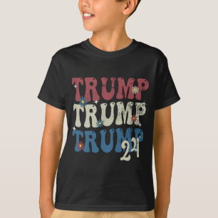 T-shirt Drapeau américain patriotique Trump 2024 4 juillet