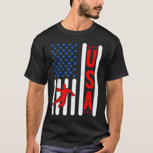 T-shirt Drapeau américain Patriotique USA Hommes Handball