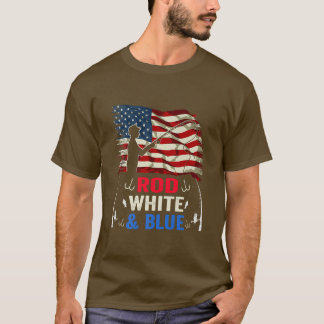 T-shirt Drapeau américain Pêche 4 juillet Pêcheur Patrio