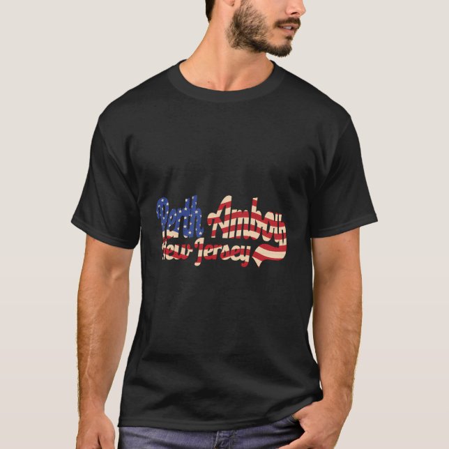 T-shirt Drapeau américain Perth Amboy City New Jersey (Devant)