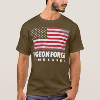 T-shirt Drapeau américain Pigeon Forge Tennessee 4 juillet
