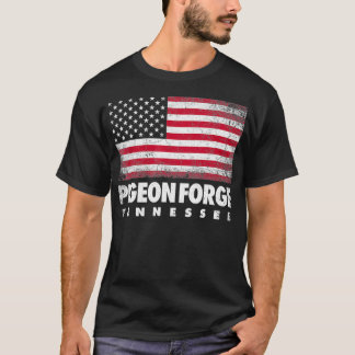 T-shirt Drapeau américain Pigeon Forge Tennessee 4 juillet