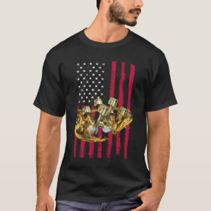 T-shirt Drapeau américain Piston Muscle Car 4