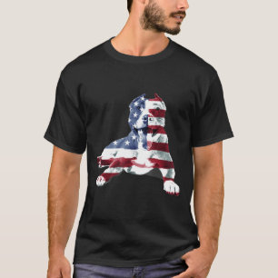 T-shirt Drapeau américain Pit Bull Amoureux des chiens