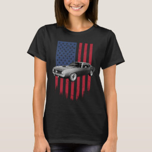 T-shirt Drapeau américain Plymouth Barracuda 1970