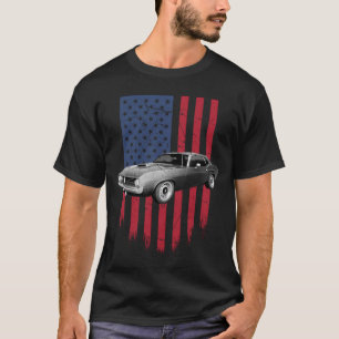 T-shirt Drapeau américain Plymouth Barracuda 1970