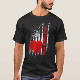 T-shirt Drapeau américain Pomeranian Maman