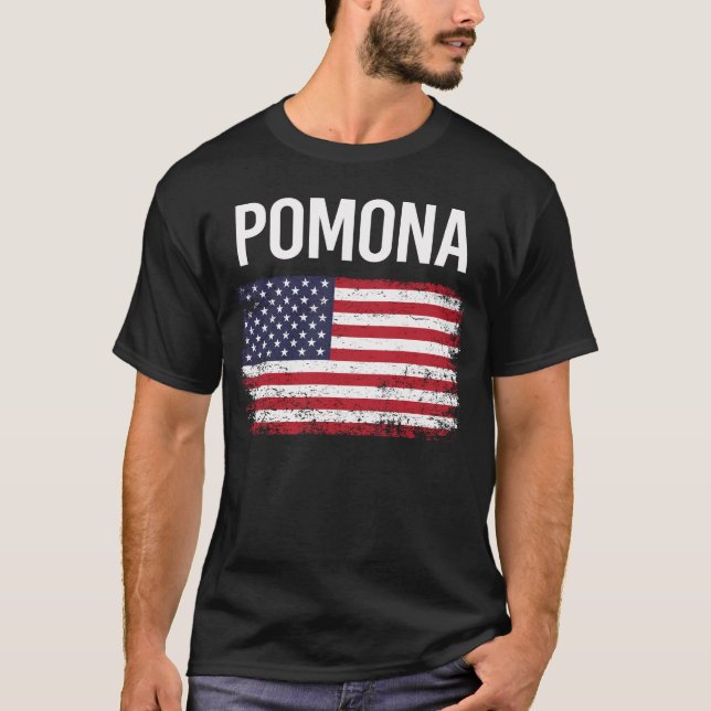 T-shirt Drapeau américain Pomona (Devant)