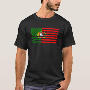 T-shirt Drapeau américain portugais Amérique Portugal USA 