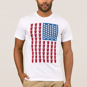 T-shirt Drapeau américain potable de jeu de puanteur de