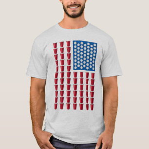 T-shirt Drapeau américain potable de jeu de puanteur de