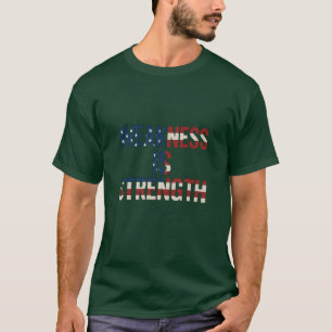 T-shirt Drapeau américain pour hommes "Faiblesse e