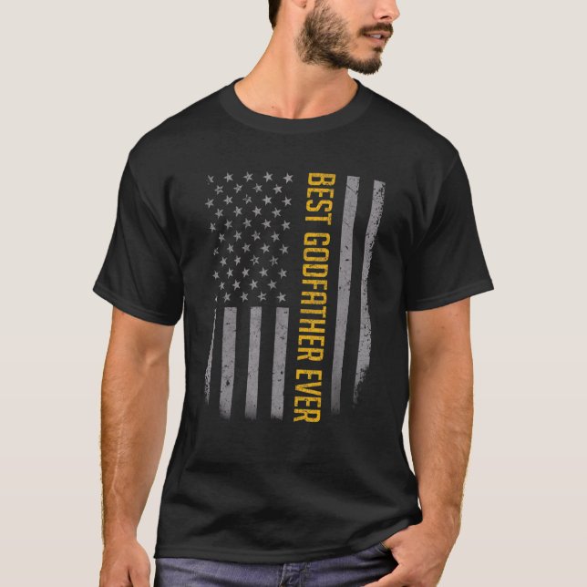 T-shirt Drapeau américain pour père (Devant)