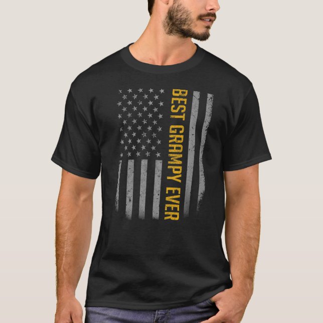T-shirt Drapeau américain pour père (Devant)